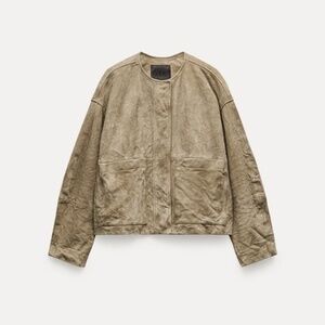 SOLD OUT -- NEW W/ TAGS ZARA Suede Jacket  Spring 2024  Retail $350